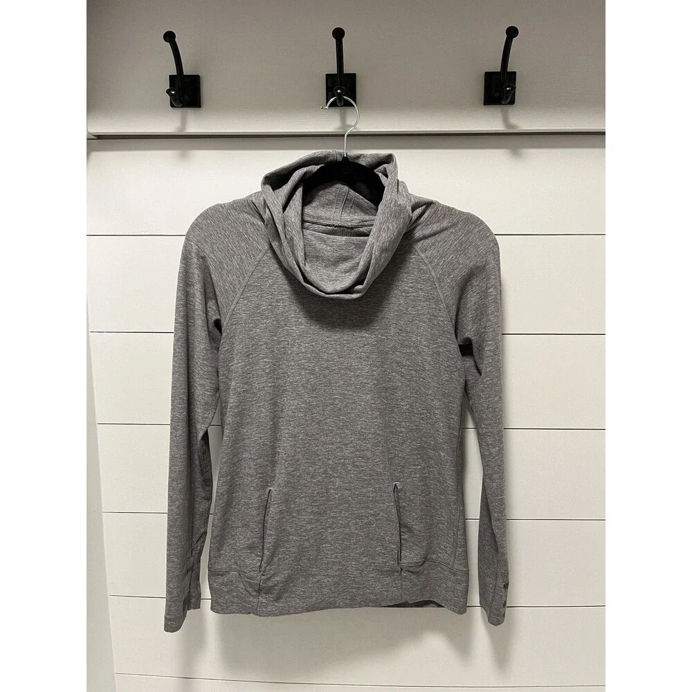 Lululemon Make A Move Cowl Neck Long Sleeve Top Heathered Gray Size 2-4